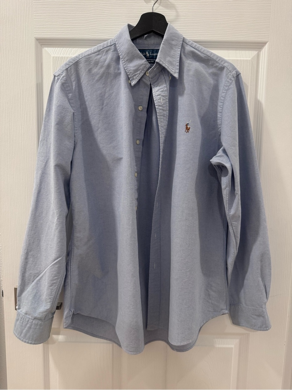 Set of Polo Ralph Lauren Pale Blue Button-Down Oxford Shirt and Tie